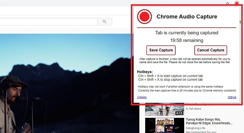 chrome audio capture