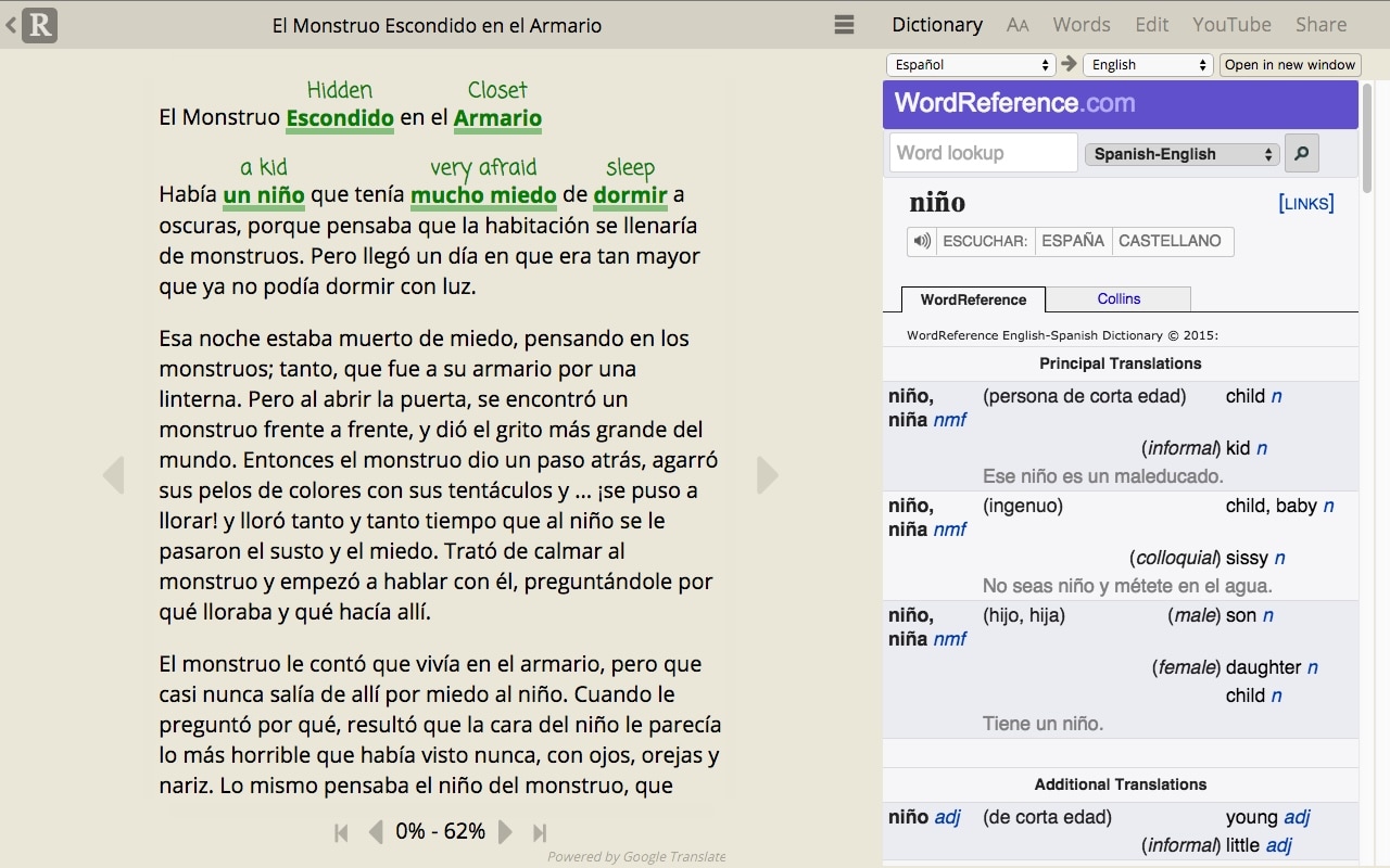 readlang chrome extension