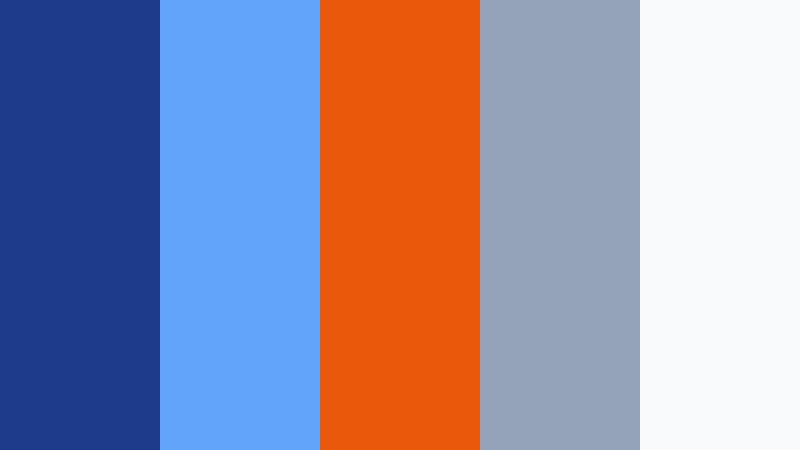 chrome signal royal blue and orange electronics store color color palette with hex codes