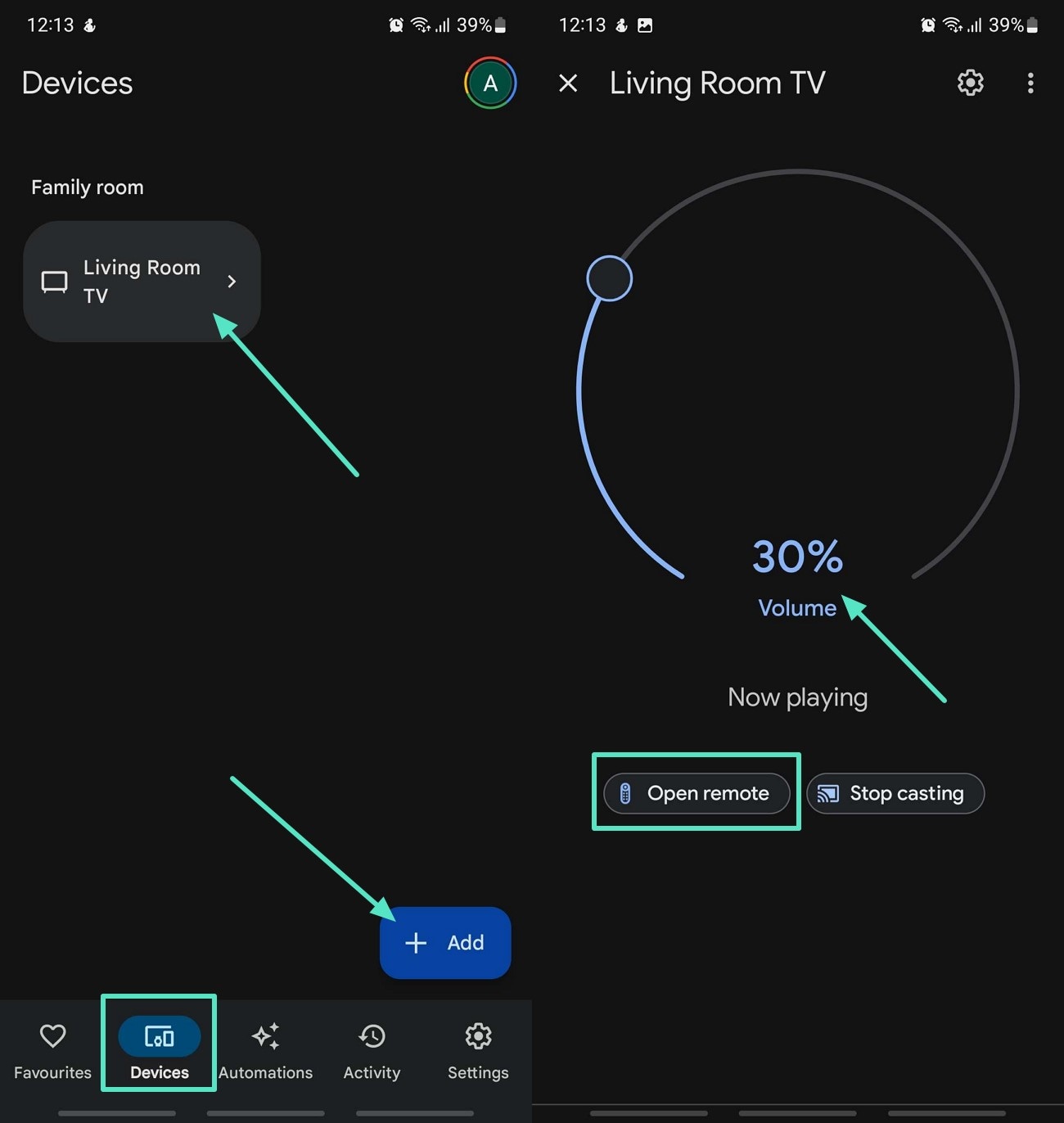 screen casting google home android