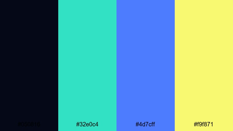 cinema arcade glow art deco color palette with hex codes