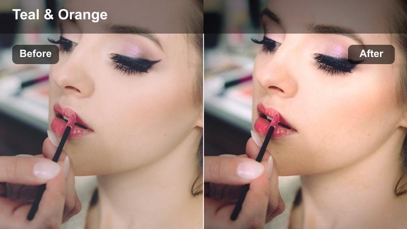 Night street portrait with warm streetlamp highlights and teal shadows