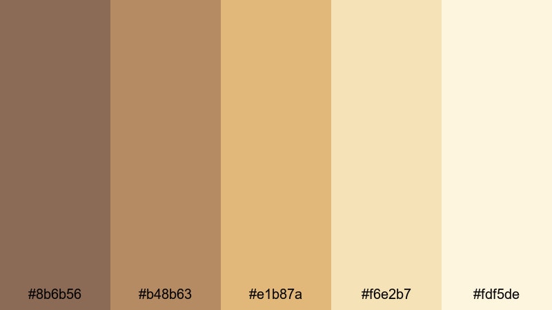 cinematic beaver gold beaver color palette with hex codes