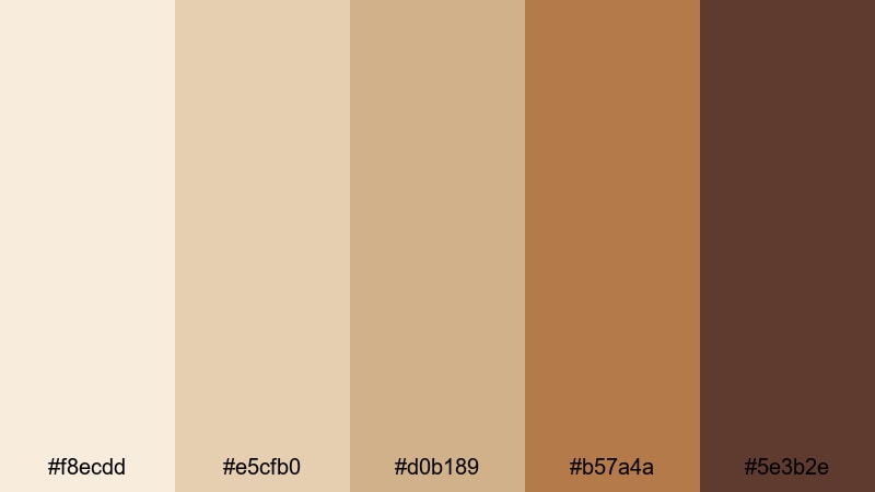 cinematic desert frame beige color palette with hex codes