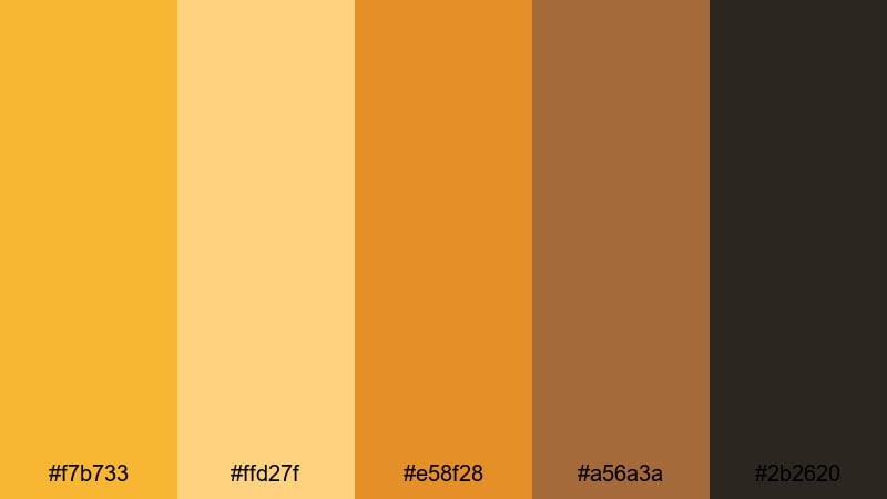 cinematic desert mirage gold yellow color palette with hex codes