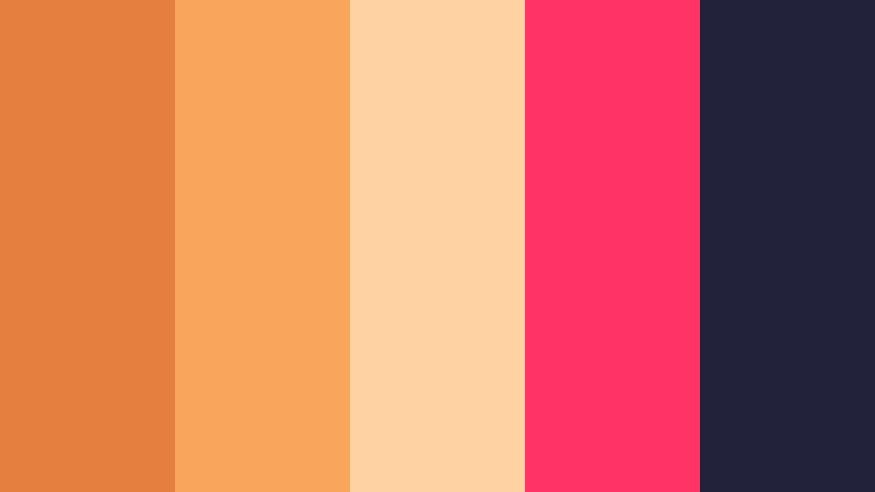 cinematic desert neon burnt apricot color palette with hex codes