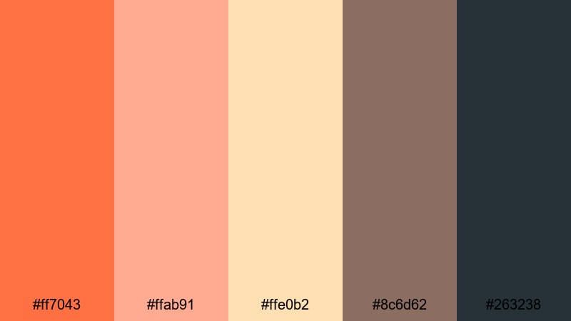 cinematic ember fade sunset color palette with hex codes