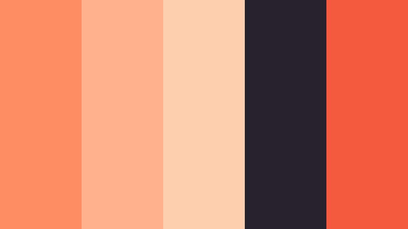 cinematic ember peach sunset peach color palette with hex codes