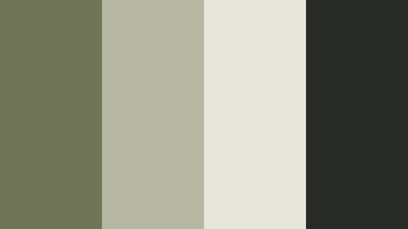 cinematic field grade dusty olive color palette with hex codes