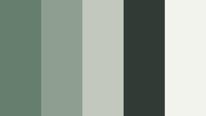 cinematic forest grade muted fern color palette with hex codes