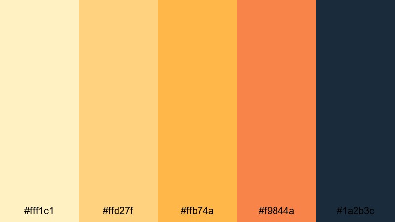 cinematic golden hour rise sunrise color palette with hex codes