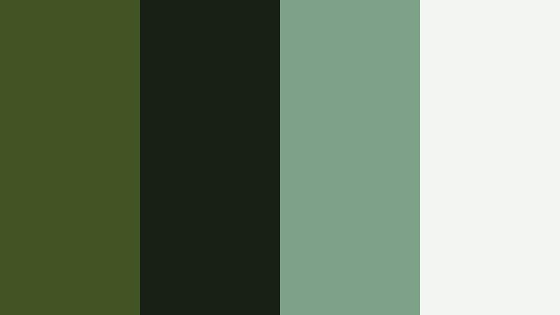cinematic jungle fade dark moss green color palette with hex codes