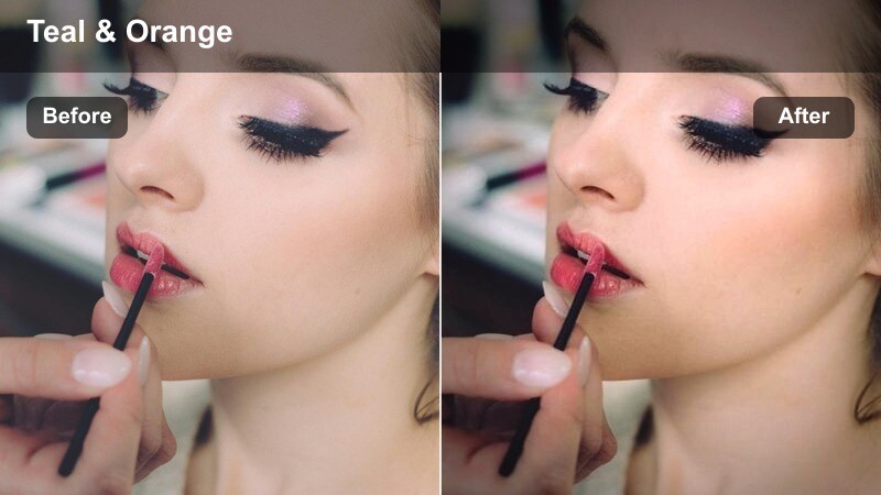 Influencer at night with city lights bokeh in the background and cinematic tones.