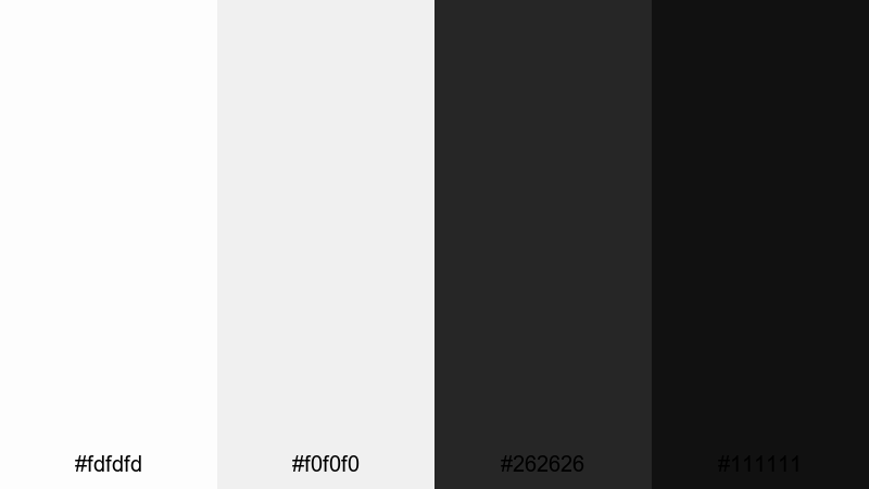 cinematic noir frame white color palette with hex codes