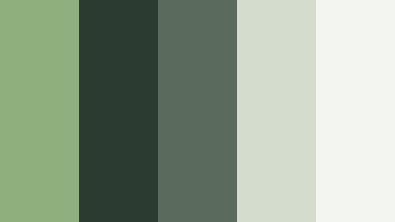 cinematic woodland fade soft fern green color palette with hex codes