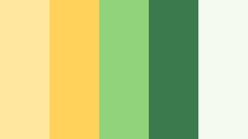citrus garden picnic buttery yellow color palette with hex codes