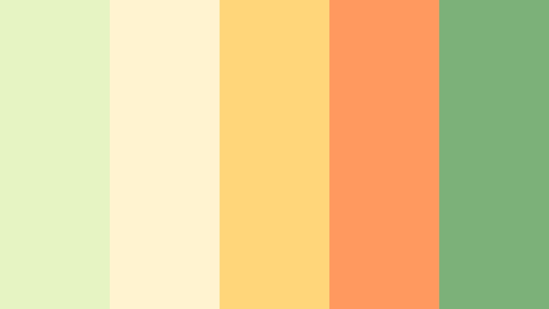 citrus grove brunch avocado cream color palette with hex codes