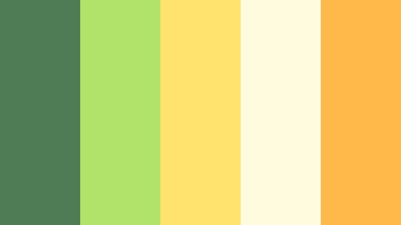 citrus herb splash herbal green color palette with hex codes