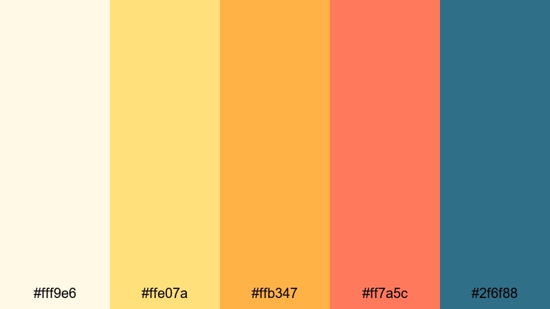 citrus market morning mediterranean color palette with hex codes