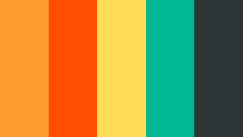 citrus pop branding glow orange color palette with hex codes
