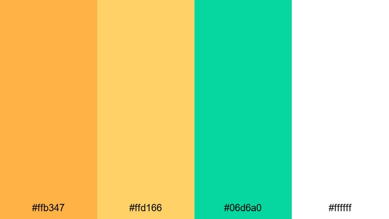 citrus pop reels yellow orange color palette with hex codes