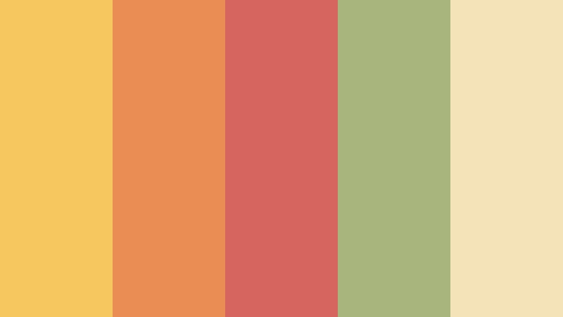 citrus road trip polaroid color color palette with hex codes