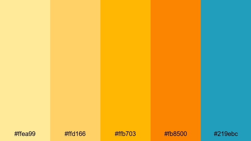 citrus salad splash food color palette with hex codes