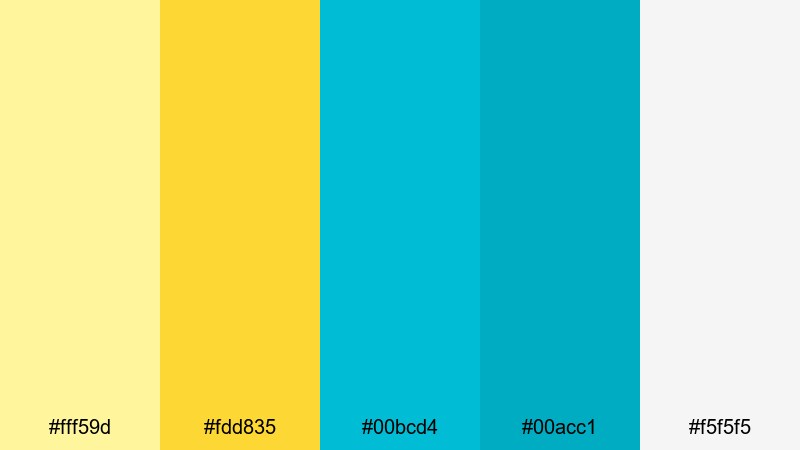 citrus splash intro daffodil color palette with hex codes