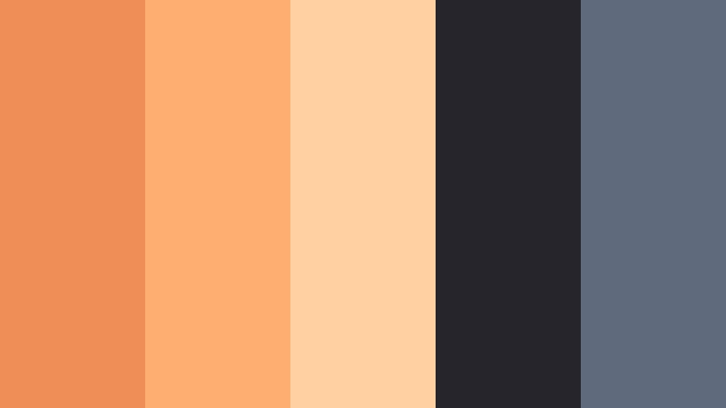 city neon ember muted sunset orange color palette with hex codes