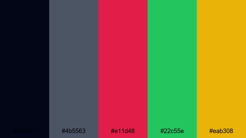 city skyline confetti new year color palette with hex codes