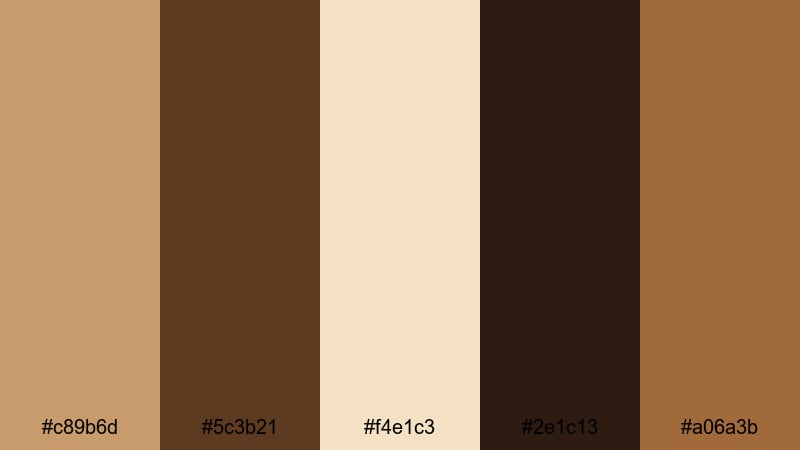classic western frame tan brown color palette with hex codes