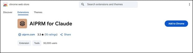 installing aiprm for claude extension