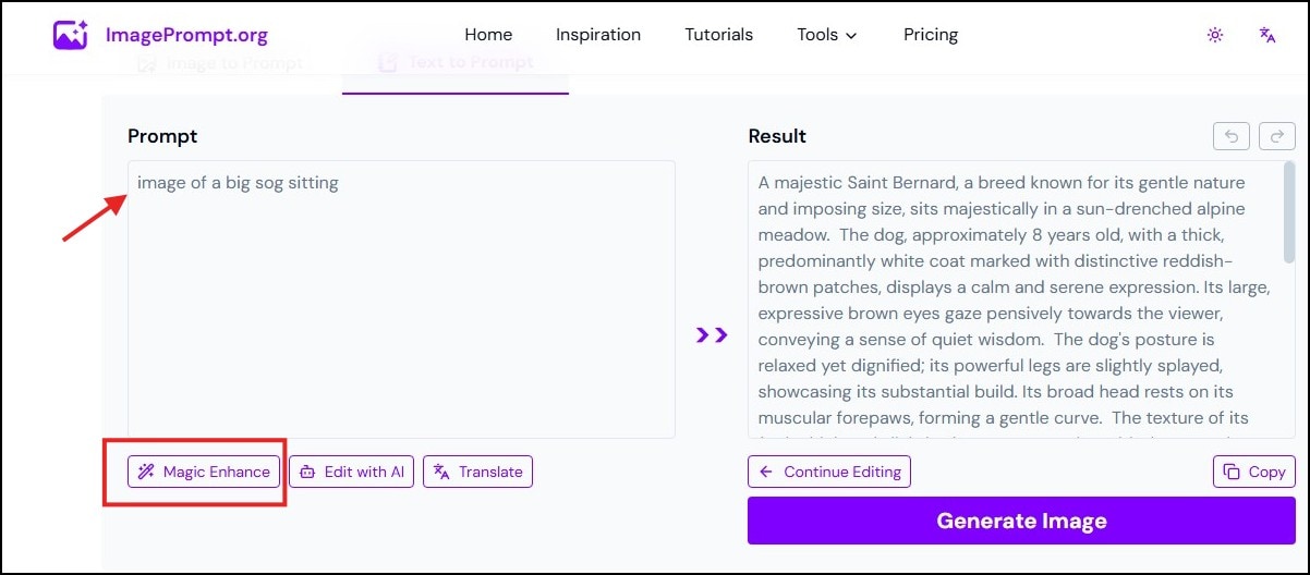 imageprompt generator image