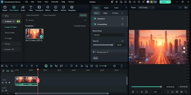 previewing and exporting clip