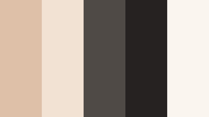 clay and charcoal frame pale clay color palette with hex codes