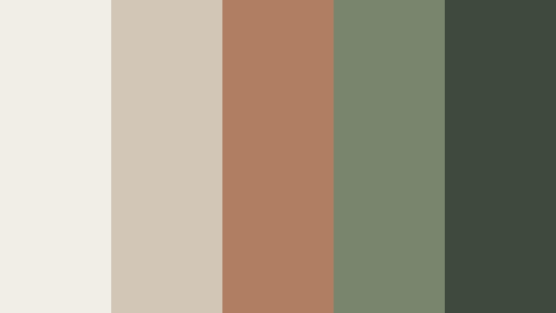 clay and moss minimalist color color palette with hex codes