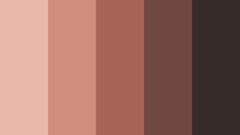clay blossom hearth pink and brown skincare brand color color palette with hex codes