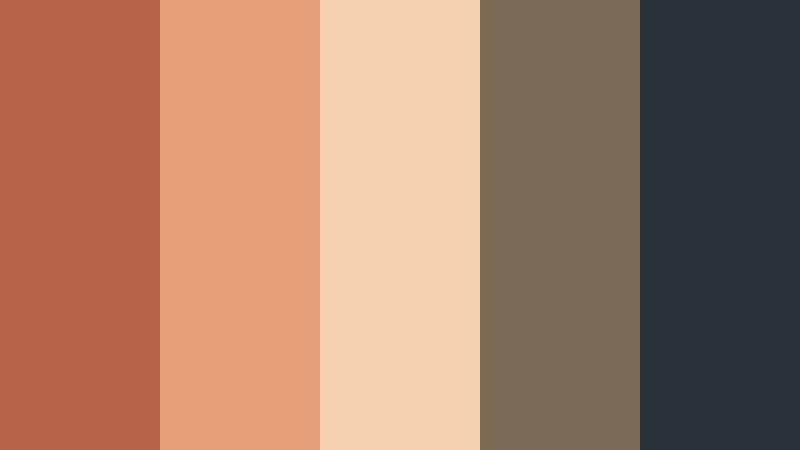 clay canyon trail muted terracotta color palette with hex codes