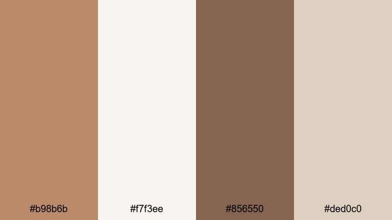 clay loft aesthetic light brown color palette with hex codes