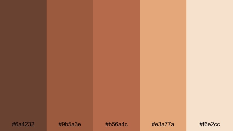 clay mug morning rustic color palette with hex codes