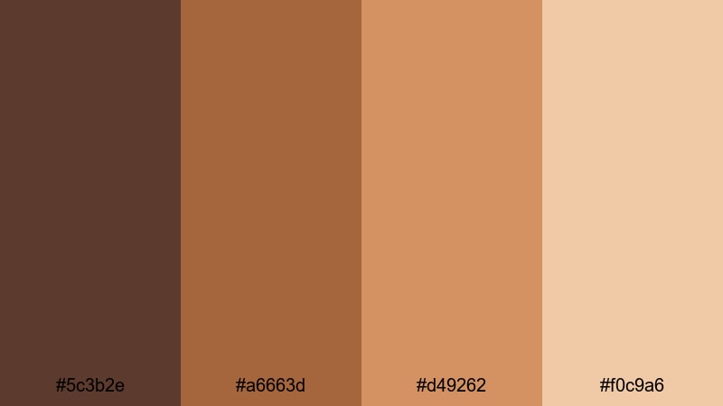 clay pot market brown color palette with hex codes