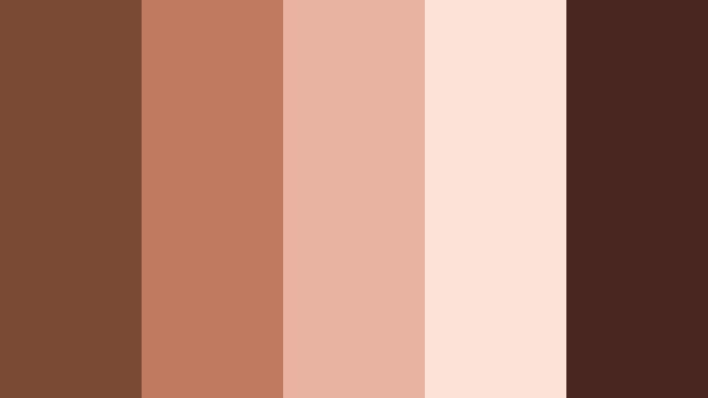clay rose evening warm clay brown color palette with hex codes