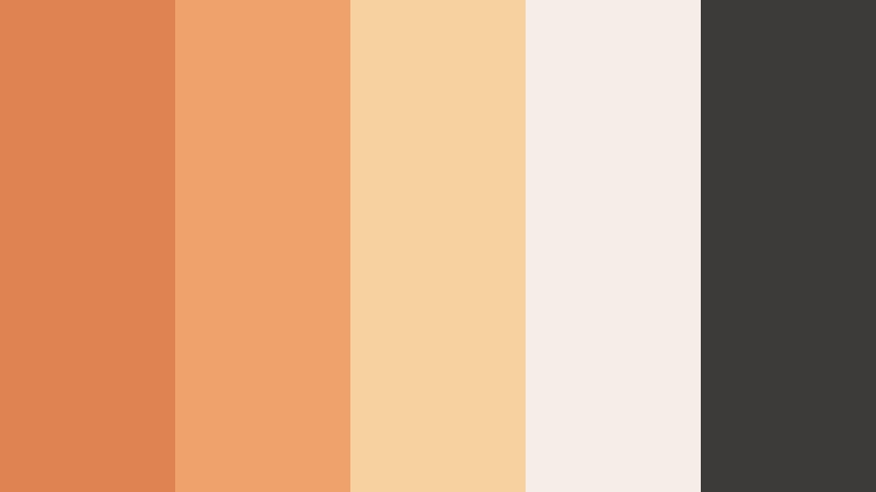 clay studio minimal muted sunset orange color palette with hex codes