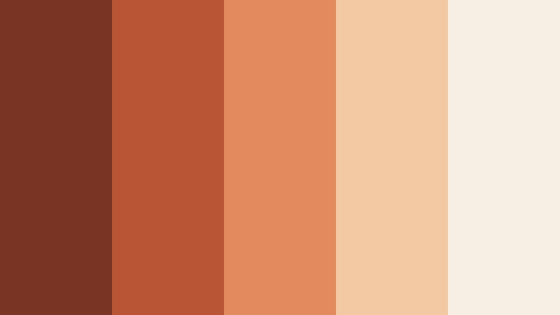 clay workshop studio burnt sienna red color palette with hex codes