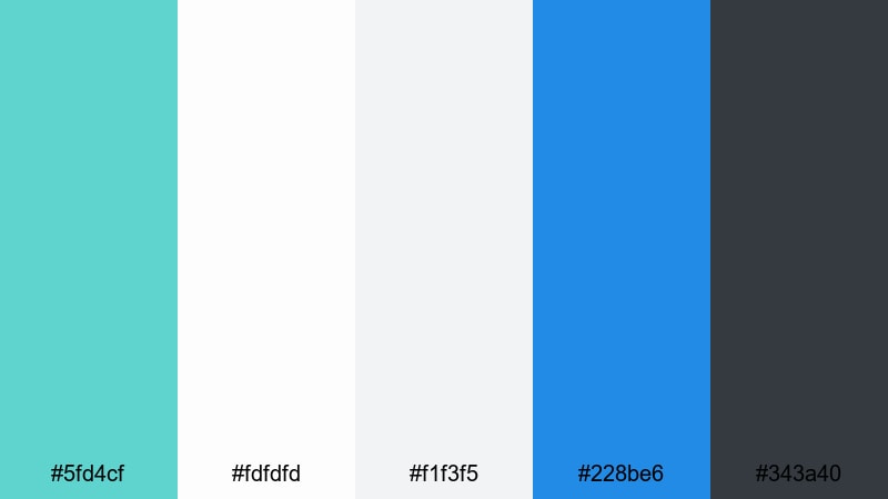 clean app interface robins egg blue color palette with hex codes