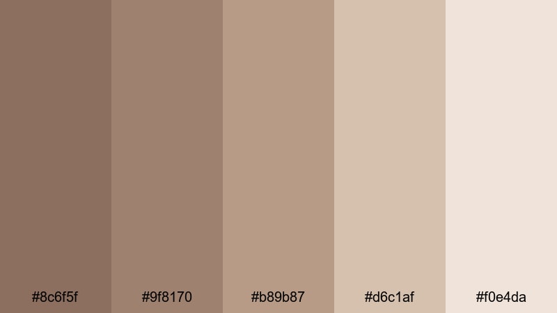 clean beaver monochrome beaver color palette with hex codes