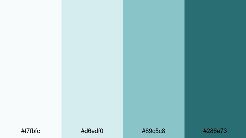 clean coastal ui green blue color palette with hex codes