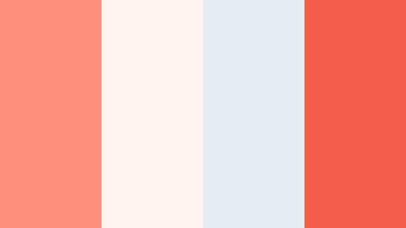 clean coral brand pop soft coral color palette with hex codes