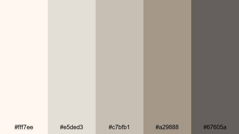 clean countertop brew coffee cream color palette with hex codes