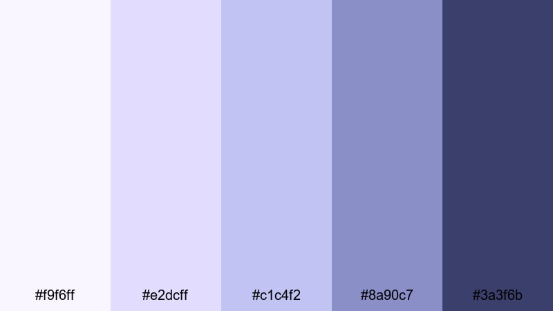 clean interface lilac lilac color palette with hex codes